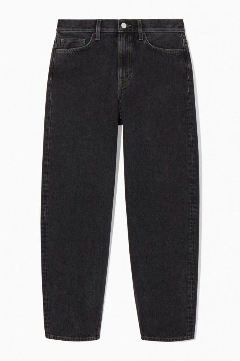 COS Arch - Tapered Farmernadrág Női Fekete | PQK-671590