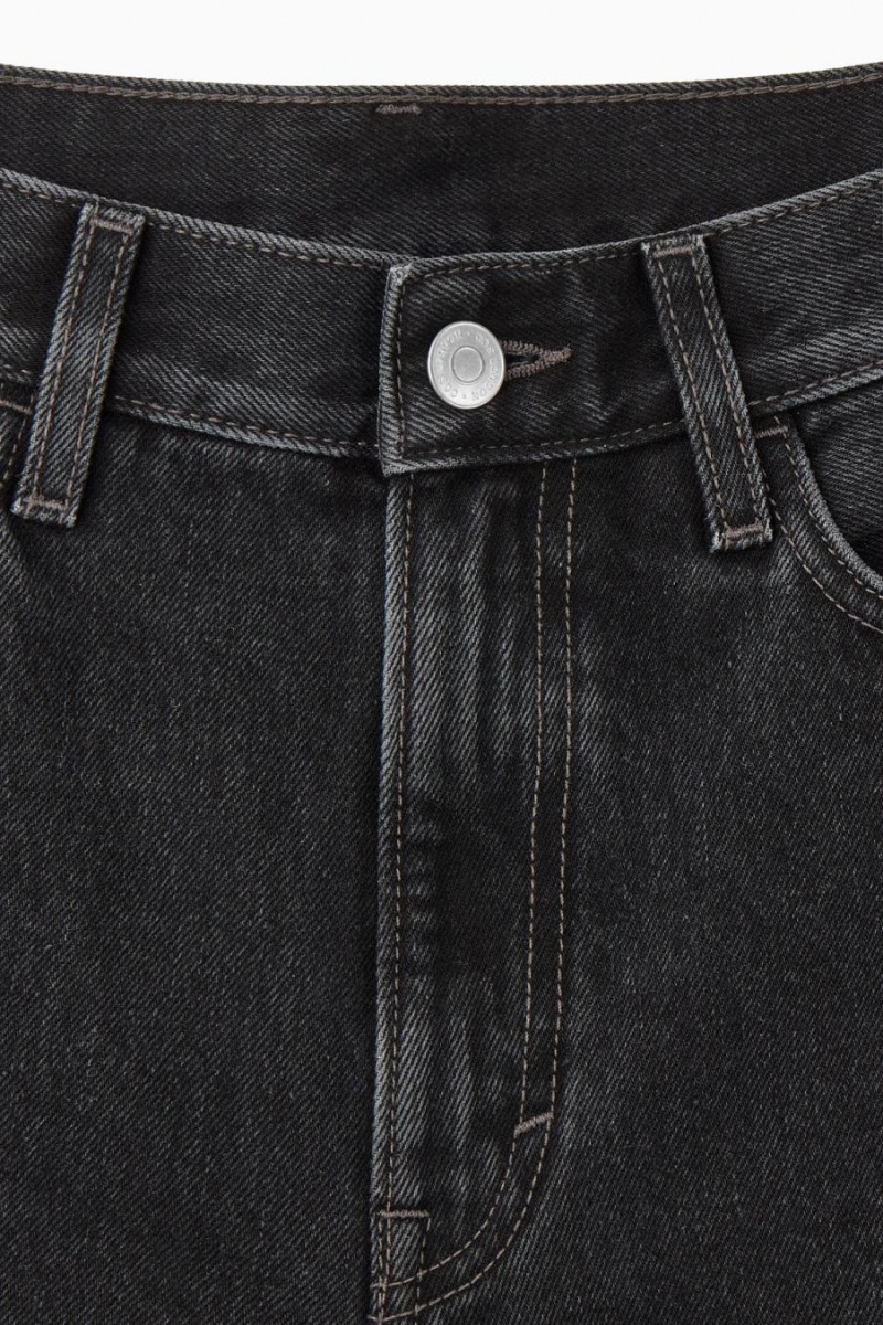 COS Arch - Tapered Farmernadrág Női Fekete | PQK-671590