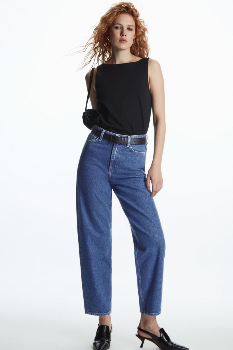 COS Arch - Tapered Farmernadrág Női Kék | VES-512364