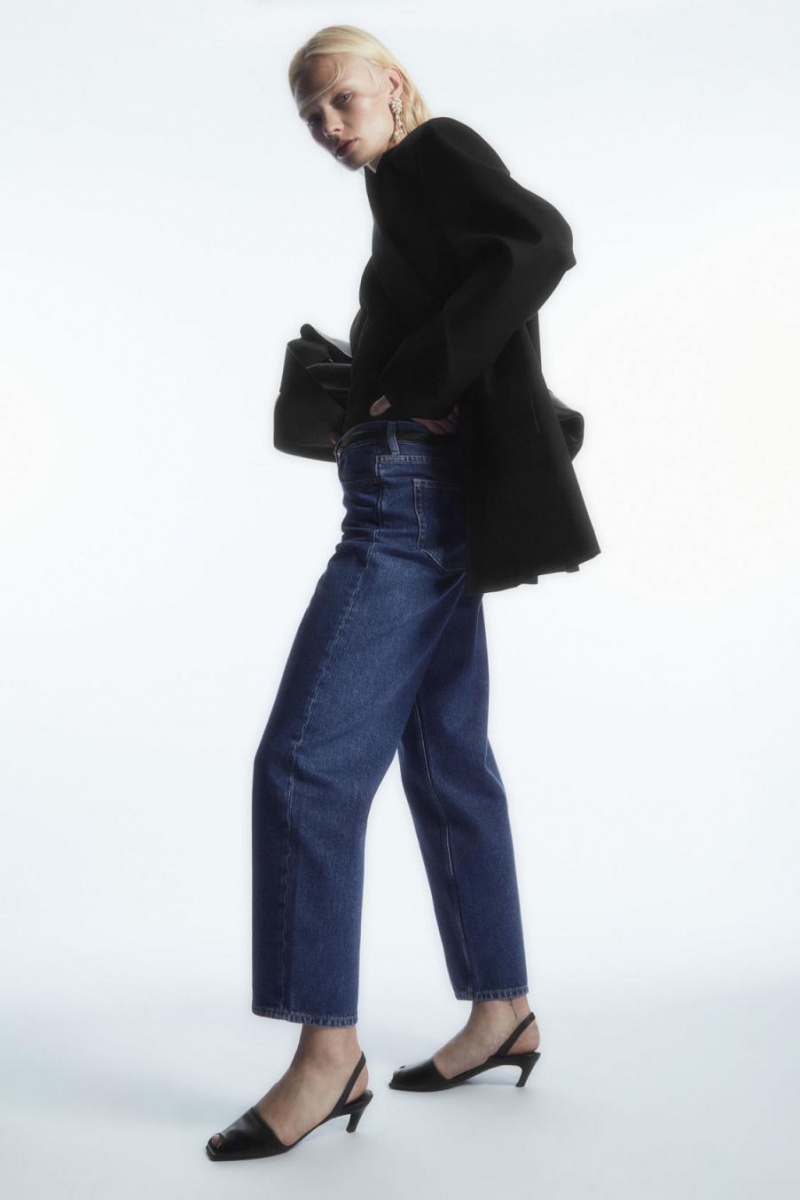 COS Arch - Tapered Farmernadrág Női Sötétkék | BDY-540286