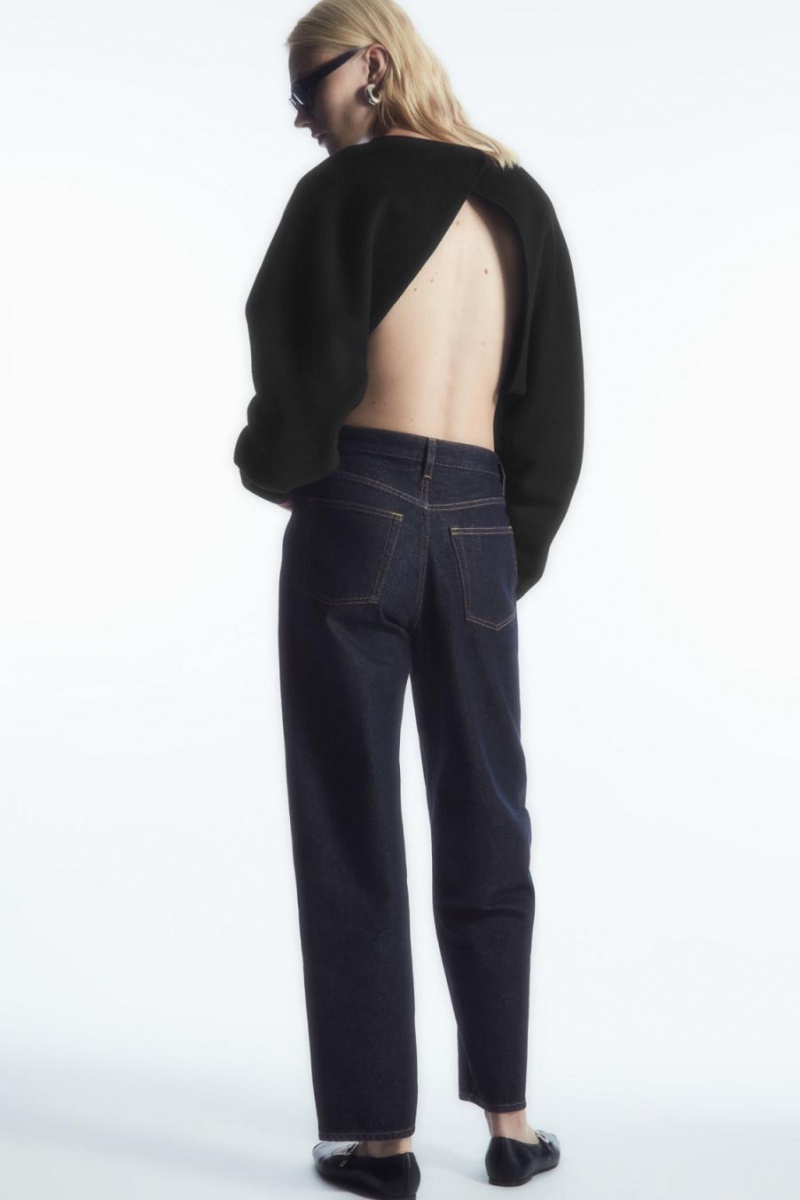 COS Arch - Tapered Farmernadrág Női Sötétkék | QOA-902534