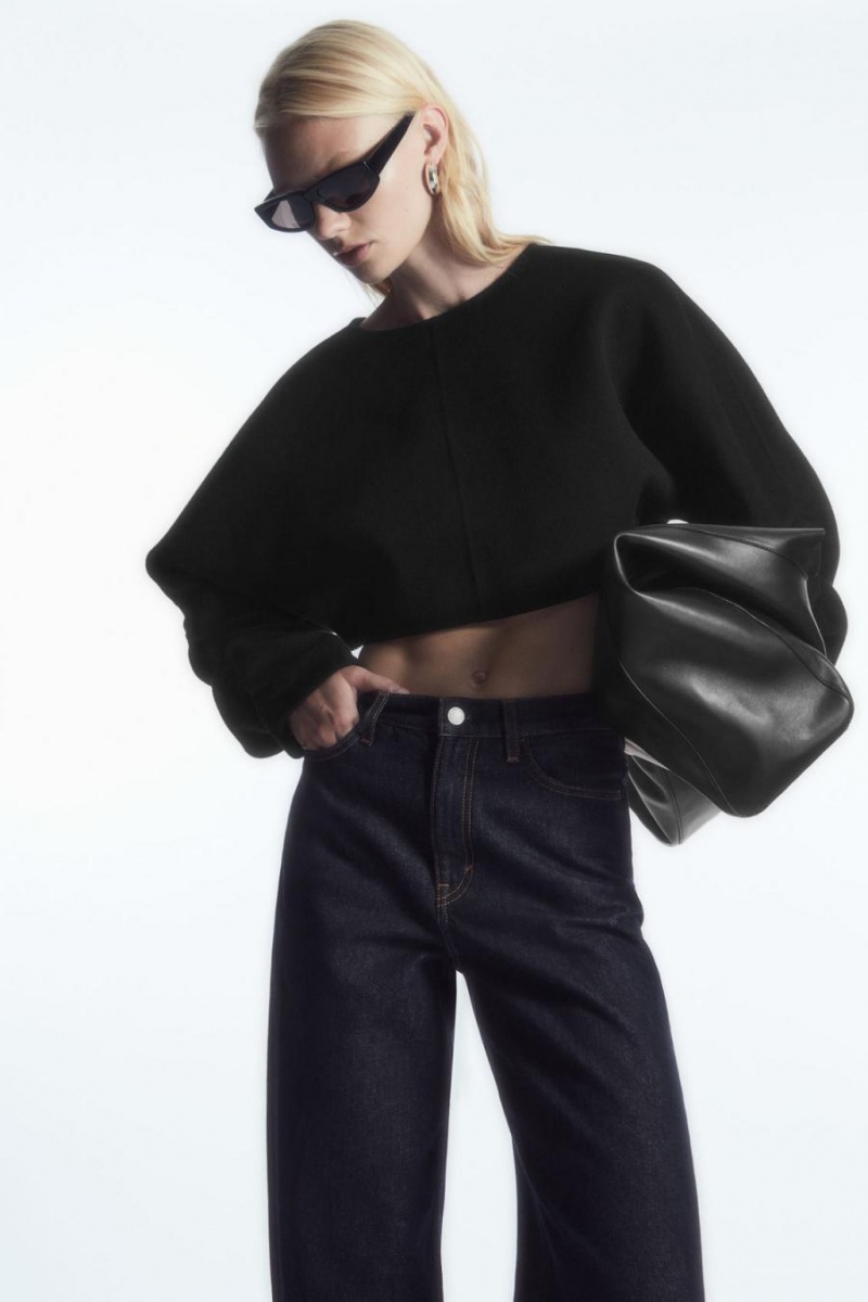 COS Arch - Tapered Farmernadrág Női Sötétkék | QOA-902534