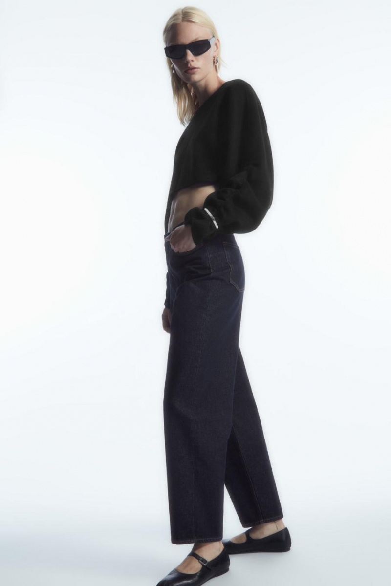 COS Arch - Tapered Farmernadrág Női Sötétkék | QOA-902534