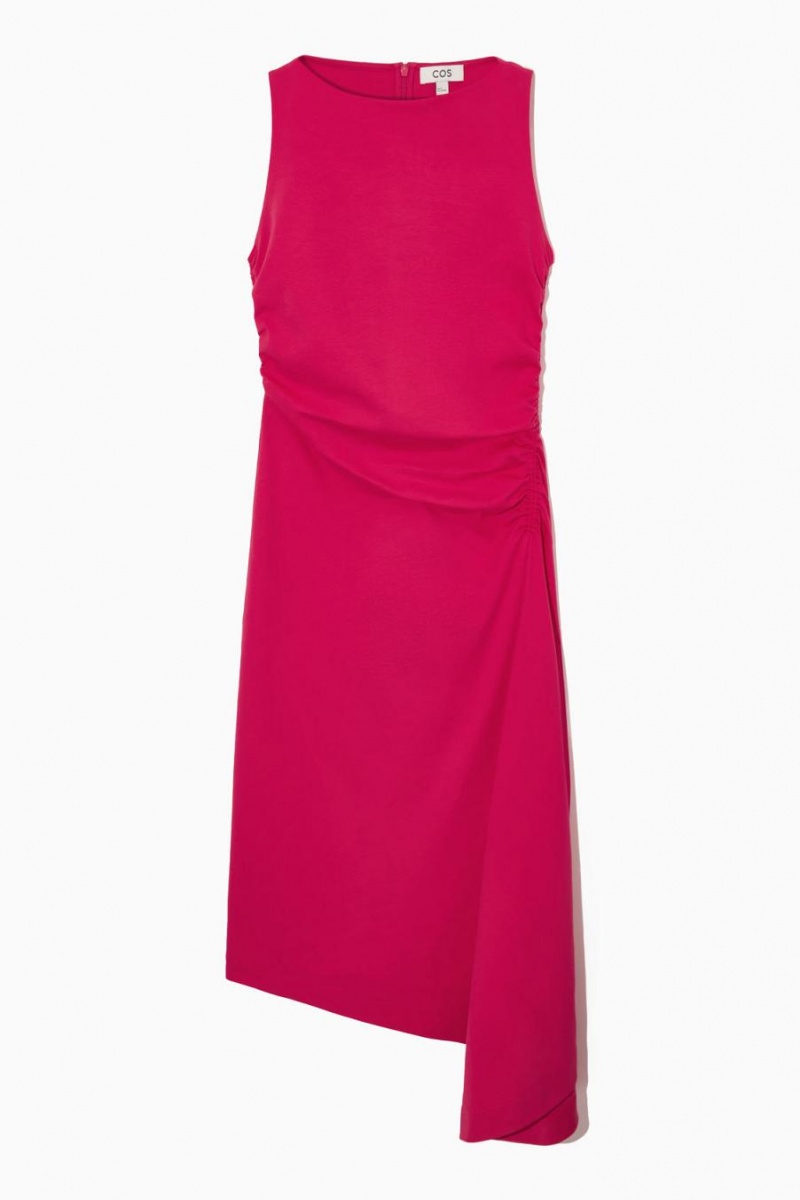 COS Asymmetric Gathered Midi Ruha Női Rózsaszín | YPF-091843