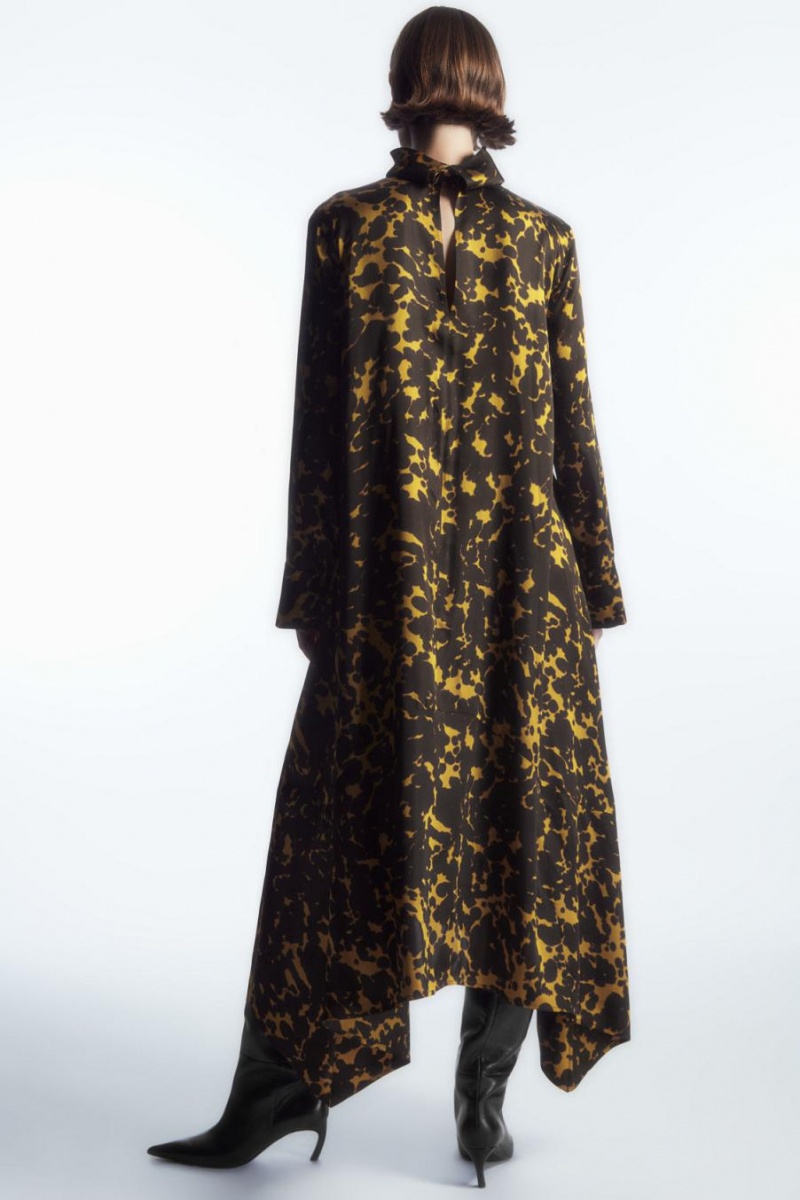 COS Asymmetric Tortoiseshell-print Ruha Női Barna Fekete | JTD-196038