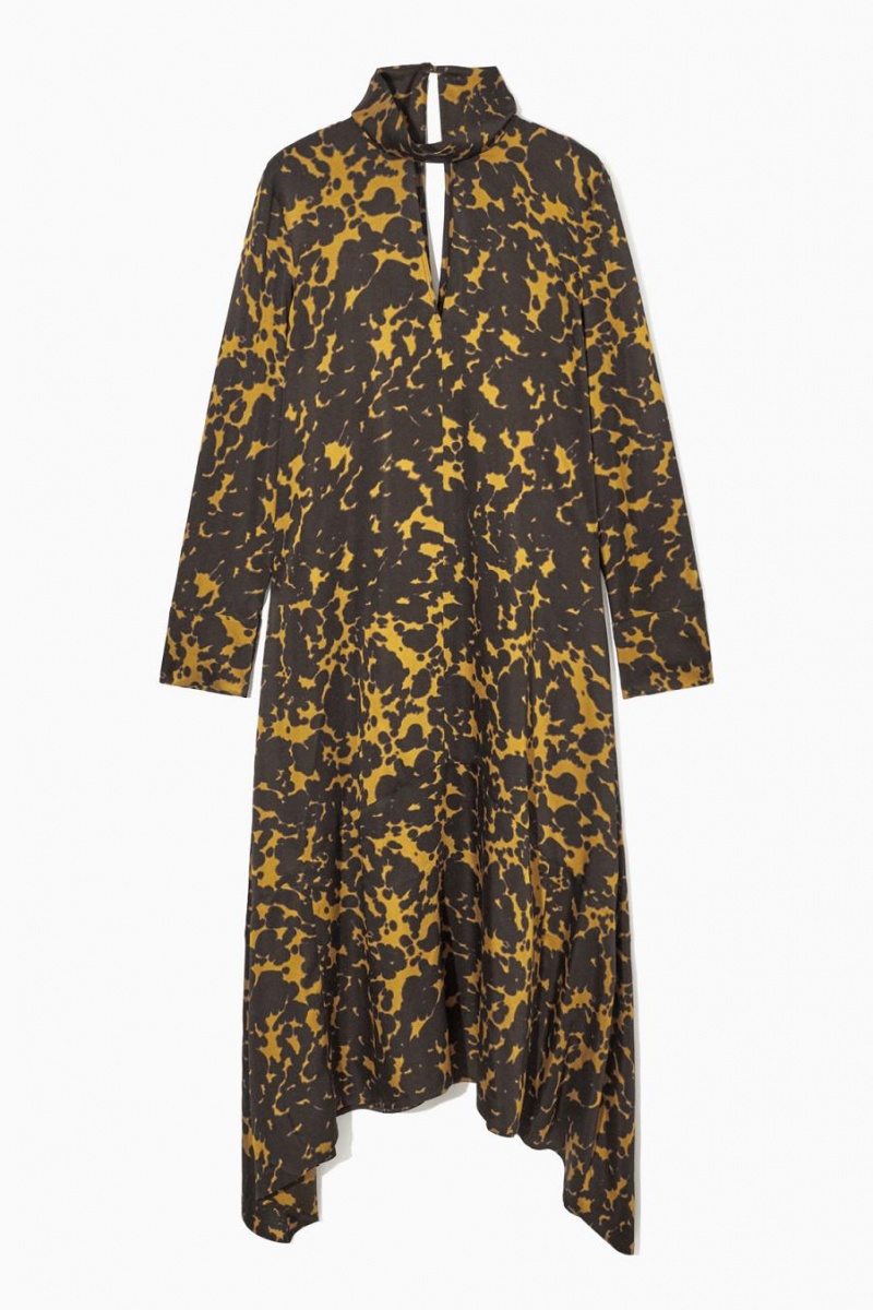 COS Asymmetric Tortoiseshell-print Ruha Női Barna Fekete | JTD-196038