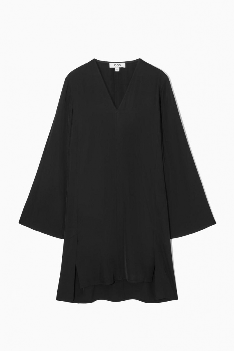 COS Asymmetric Tunic Ruha Női Fekete | IRU-398561