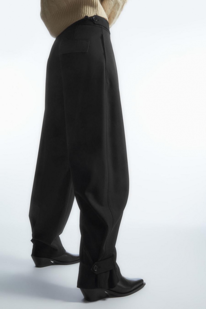 COS Barrel-leg Utility Nadrág Női Fekete | ORY-359406