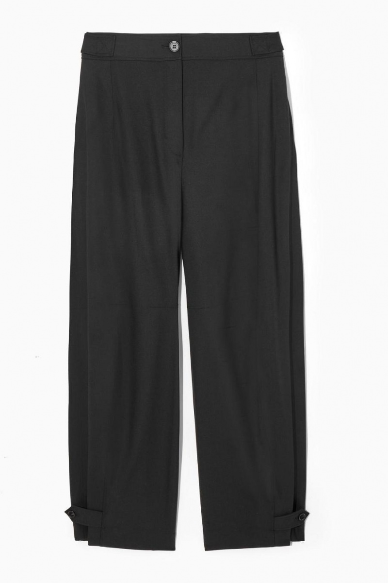 COS Barrel-leg Utility Nadrág Női Fekete | ORY-359406