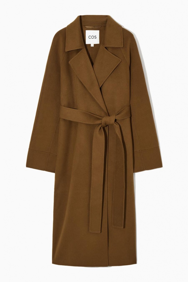 COS Belted Double-faced Gyapjú Kabát Női Barna | BSN-317650