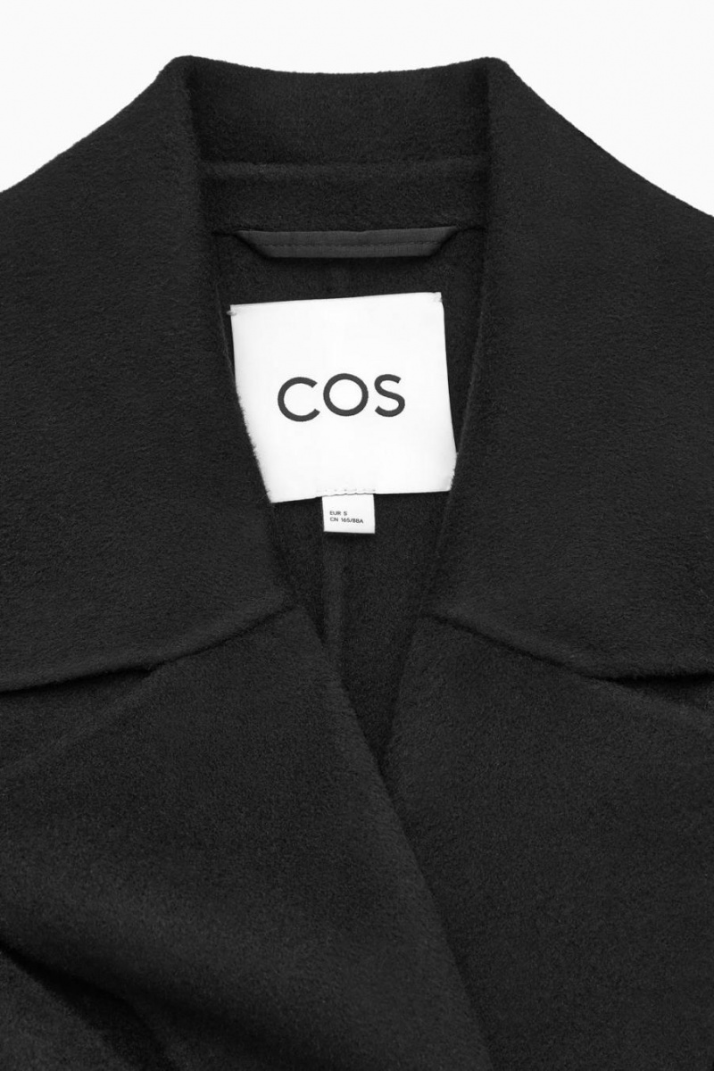 COS Belted Double-faced Gyapjú Kabát Női Fekete | DWP-279604