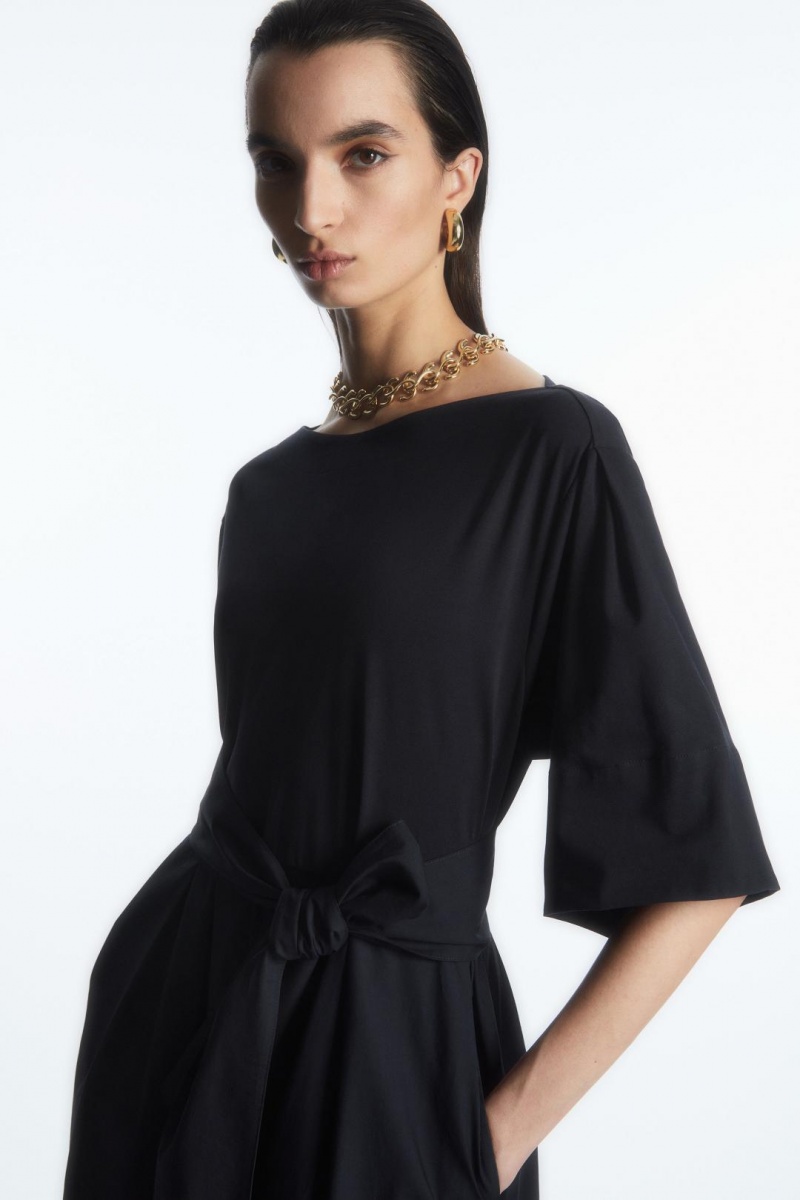 COS Belted Széles Cipő-leg Jumpsuit Női Sötétkék | RUX-374162