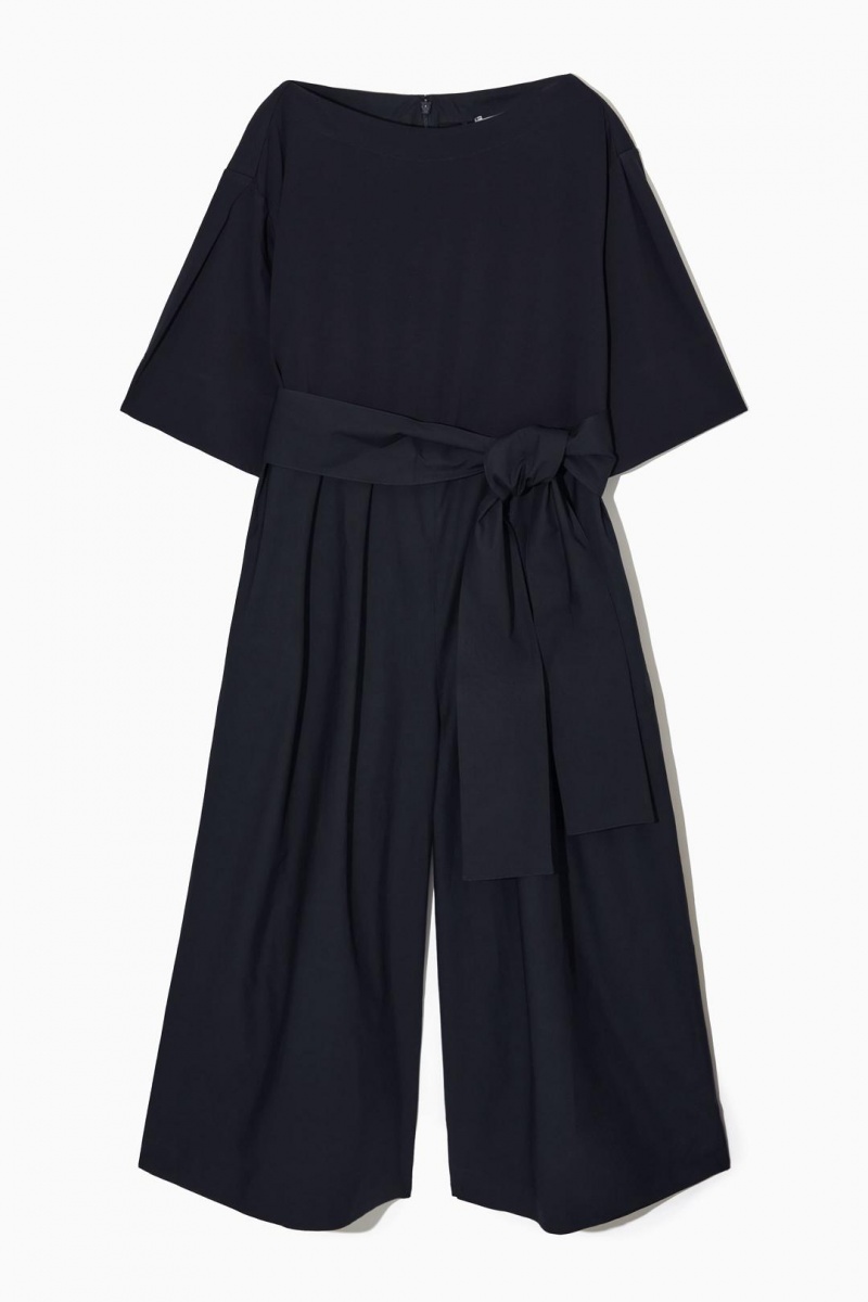 COS Belted Széles Cipő-leg Jumpsuit Női Sötétkék | RUX-374162