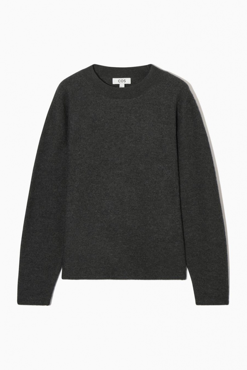 COS Boiled Merino Gyapjú Jumpers Női Sötétszürke | PMK-936274