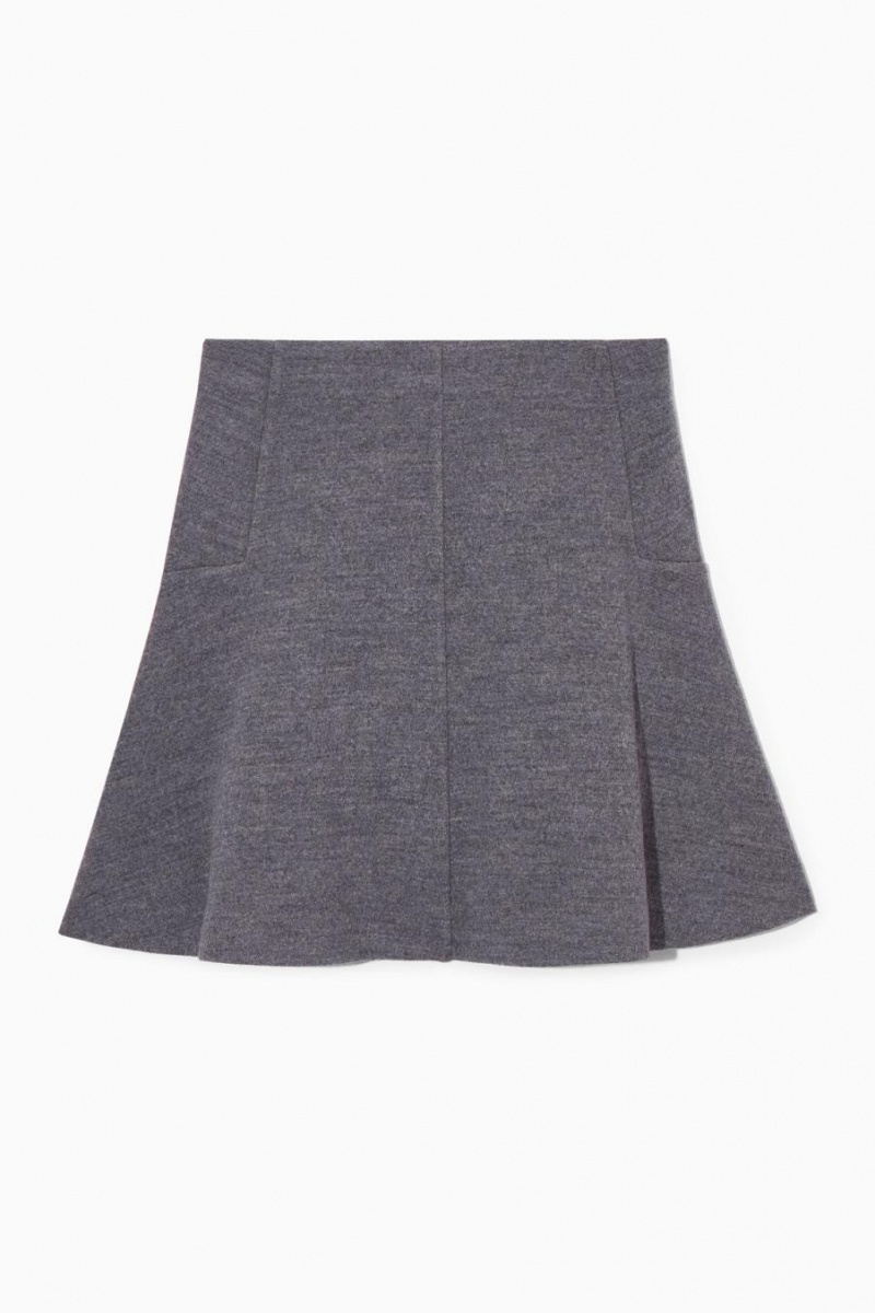 COS Boiled-wool Mini Szoknya Női Szürke | AWU-843967