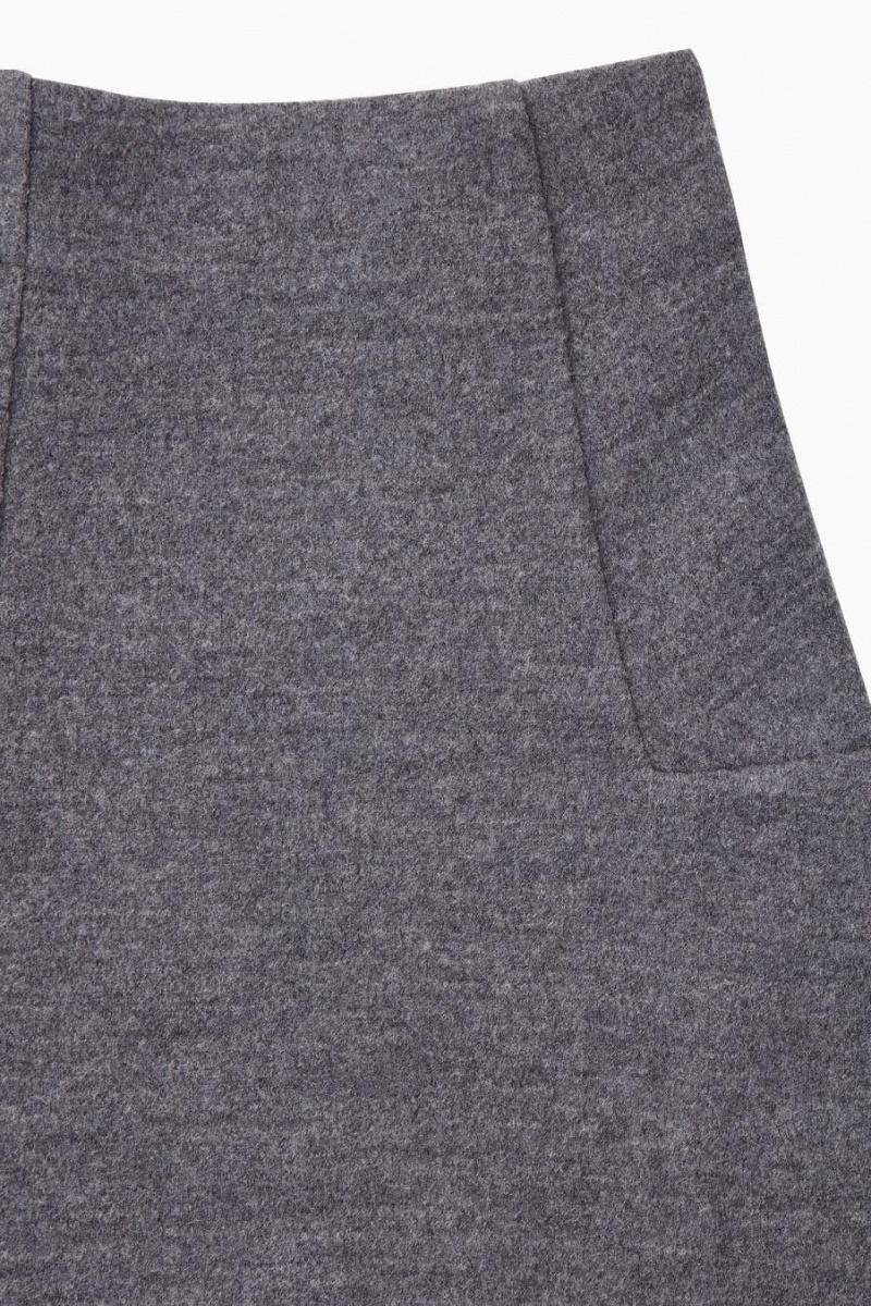 COS Boiled-wool Mini Szoknya Női Szürke | AWU-843967