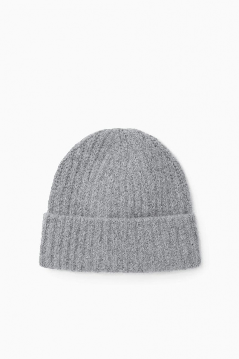 COS Bordázott Alpaca-blend Télisapka Férfi Szürke | TQX-409567