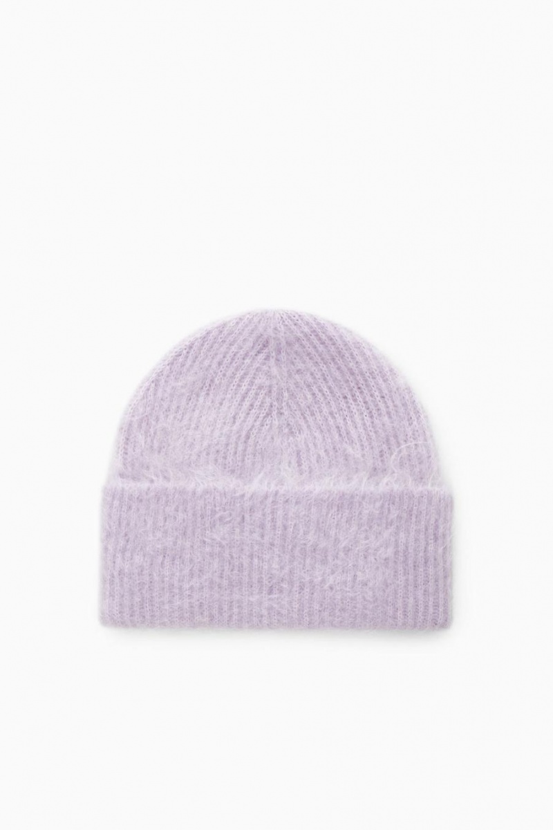 COS Bordázott Mohair Télisapka Női Lila | BMY-536821