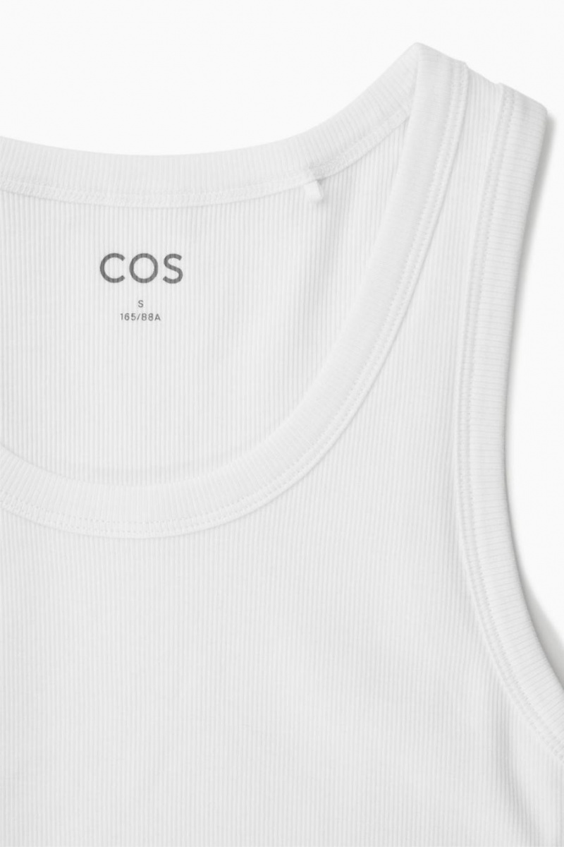 COS Bordázott Trikó Női Fehér | ADQ-180642