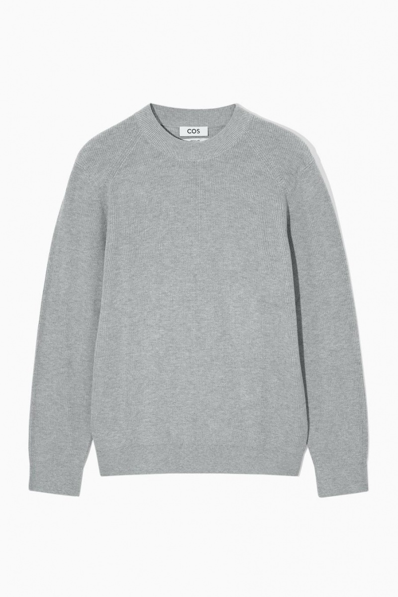 COS Bordázott-knit Jumpers Férfi Szürke | CGK-237068