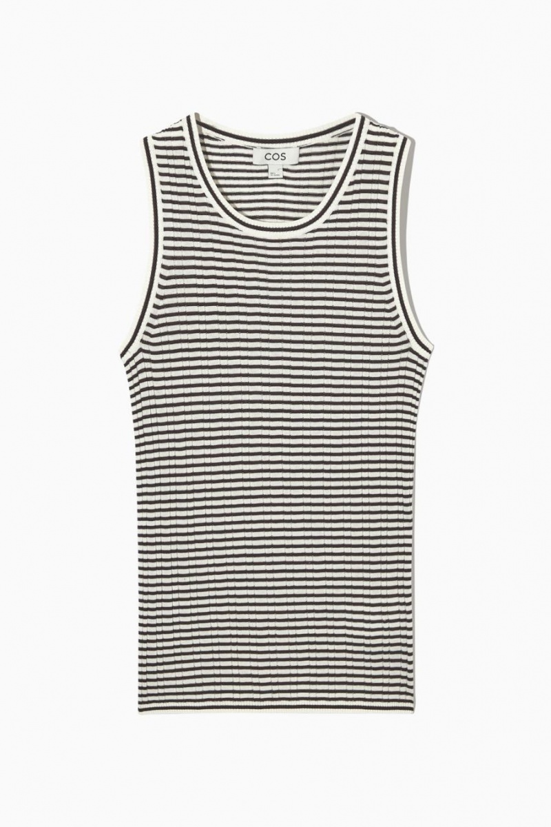 COS Bordázott-knit Silk Trikó Női Fehér Barna | MXZ-213064