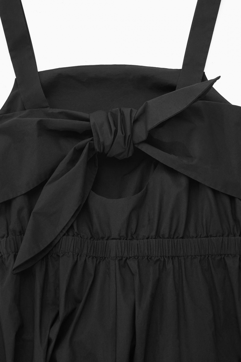 COS Bow-back Széles Cipő-leg Jumpsuit Női Fekete | UIR-057981
