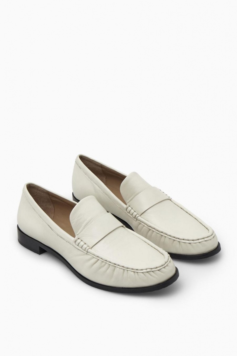 COS Bőr Loafers Női Fehér | TCX-429057