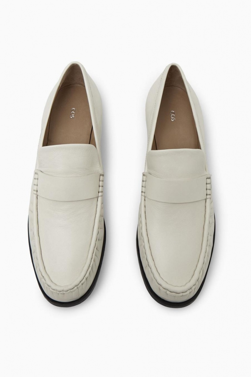 COS Bőr Loafers Női Fehér | TCX-429057