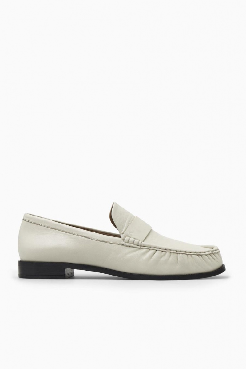 COS Bőr Loafers Női Fehér | TCX-429057