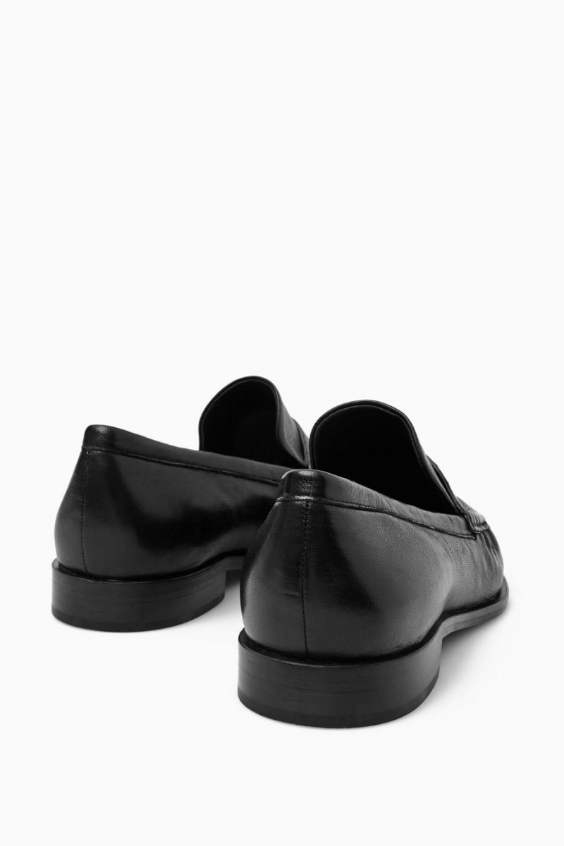 COS Bőr Loafers Női Fekete | VMN-932140