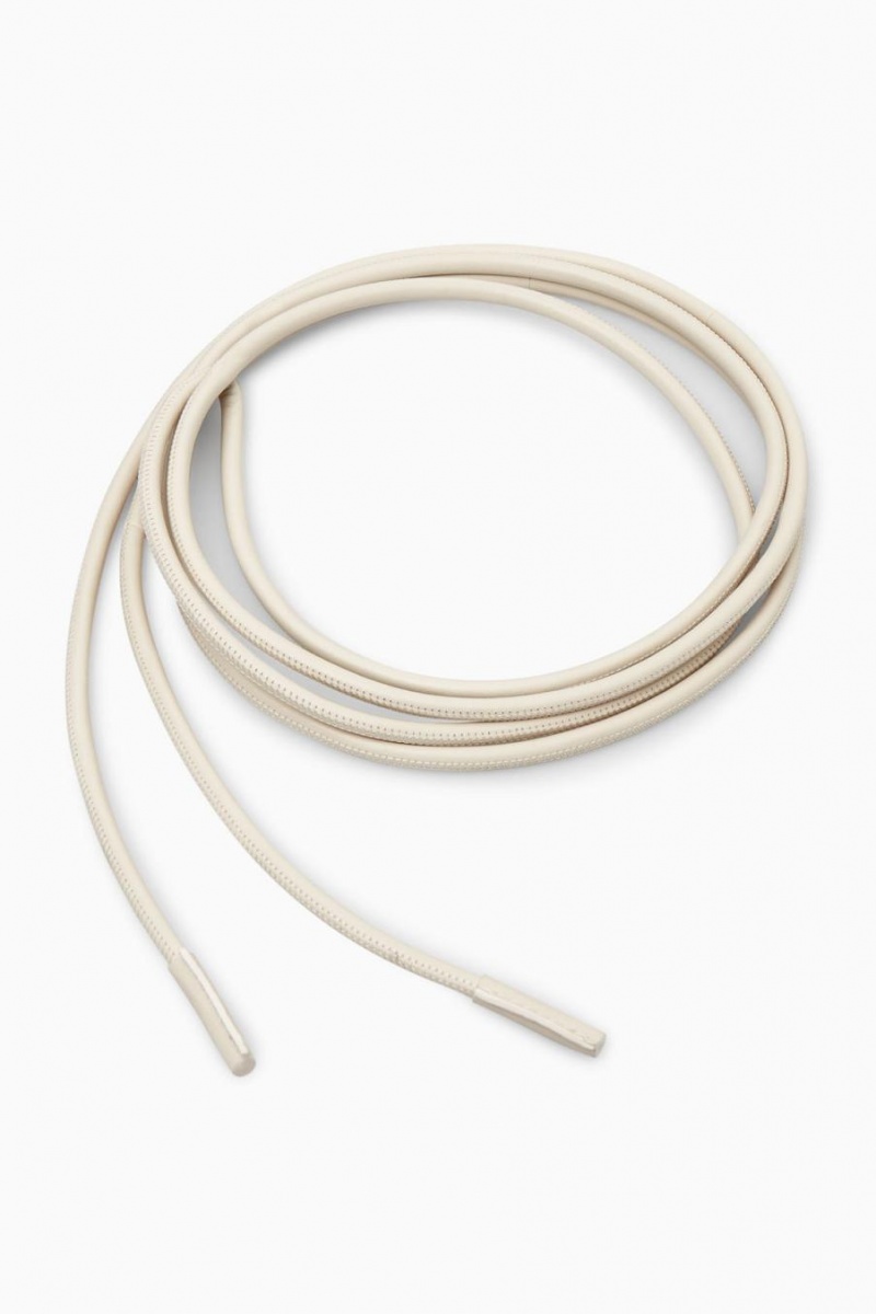 COS Bőr Rope Öv Női Krém | HRJ-706958
