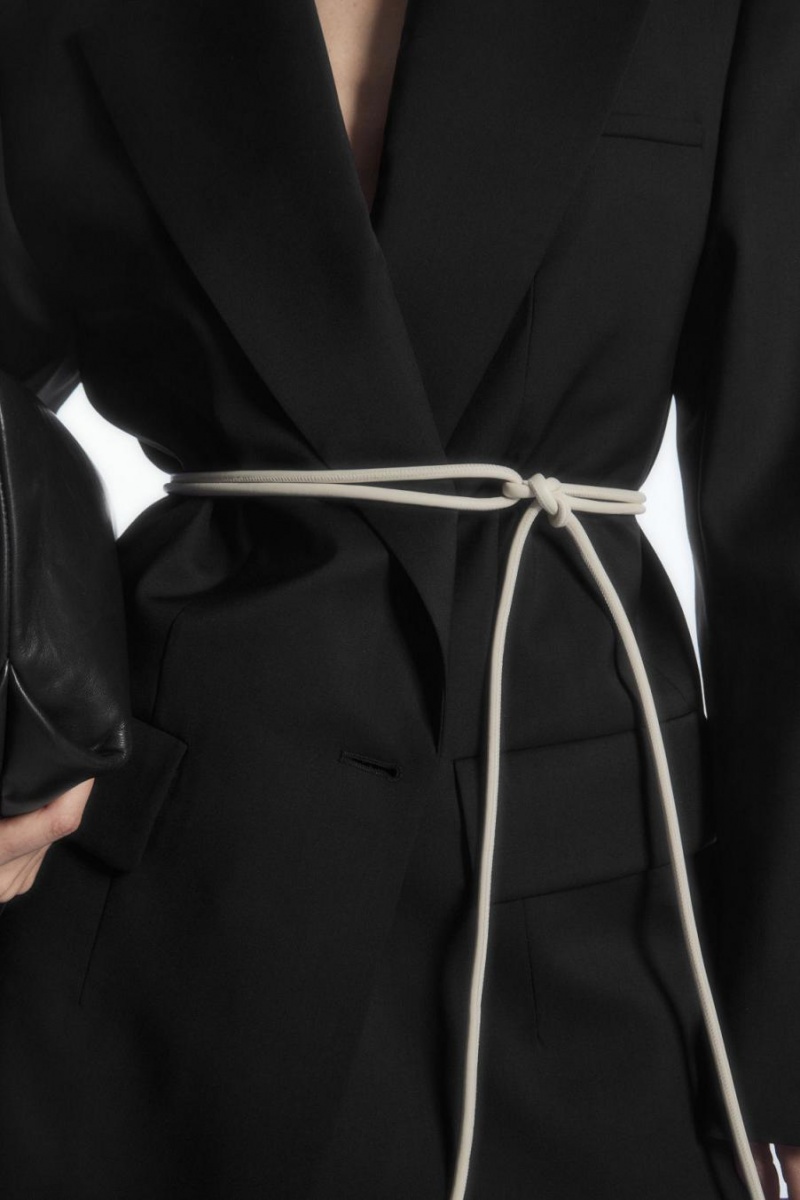 COS Bőr Rope Öv Női Krém | HRJ-706958