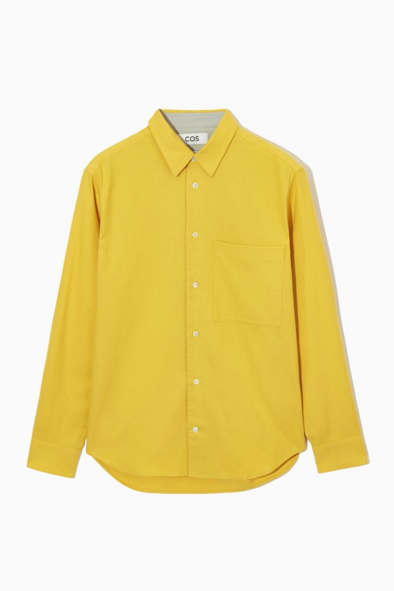 COS Brushed-cotton Ing Férfi Sárga | TVC-187549