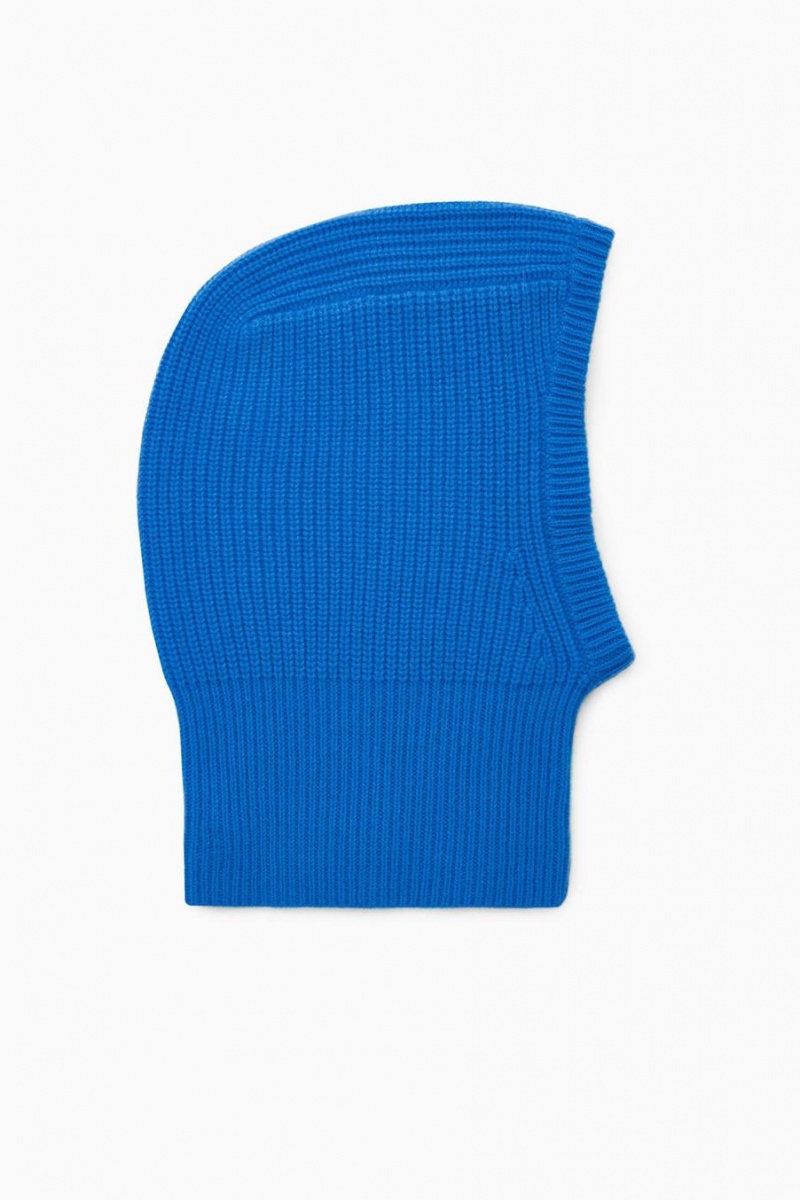 COS Cashmere Balaclava Férfi Kék | LVM-346091