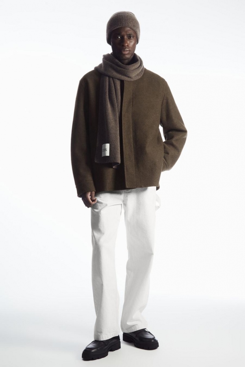 COS Cashmere-blend Sál Férfi Sötétbarna | HWP-608429