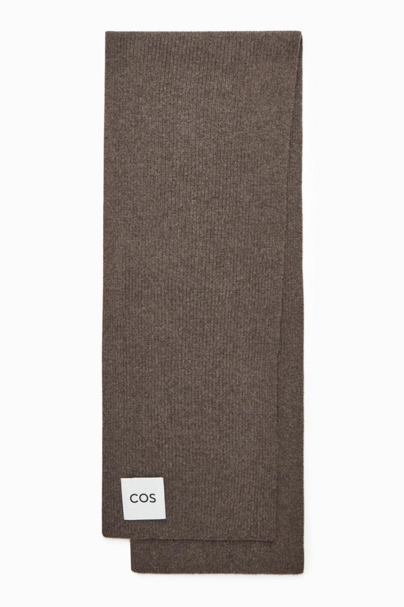 COS Cashmere-blend Sál Férfi Sötétbarna | HWP-608429