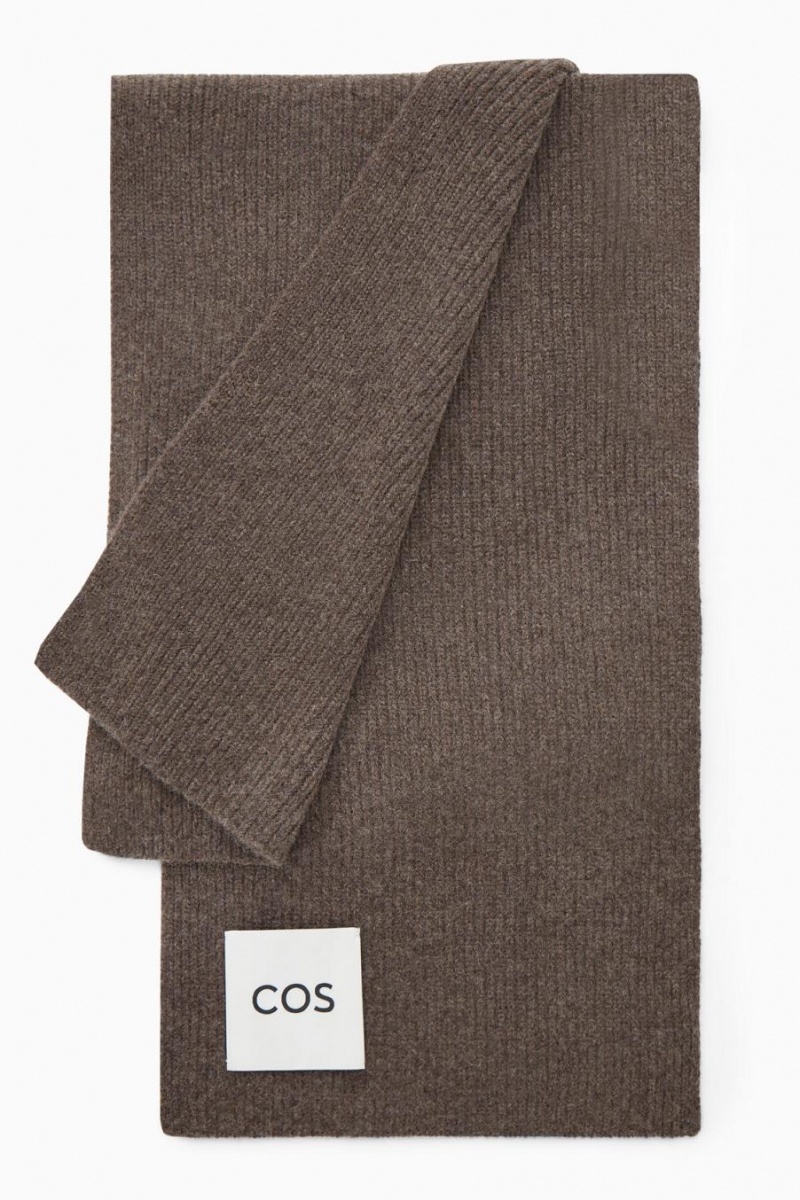 COS Cashmere-blend Sál Férfi Sötétbarna | HWP-608429