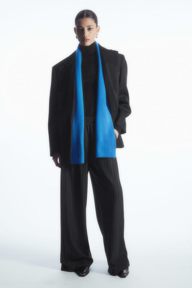 COS Cashmere-blend Sál Férfi Világos Kék | HDR-498127
