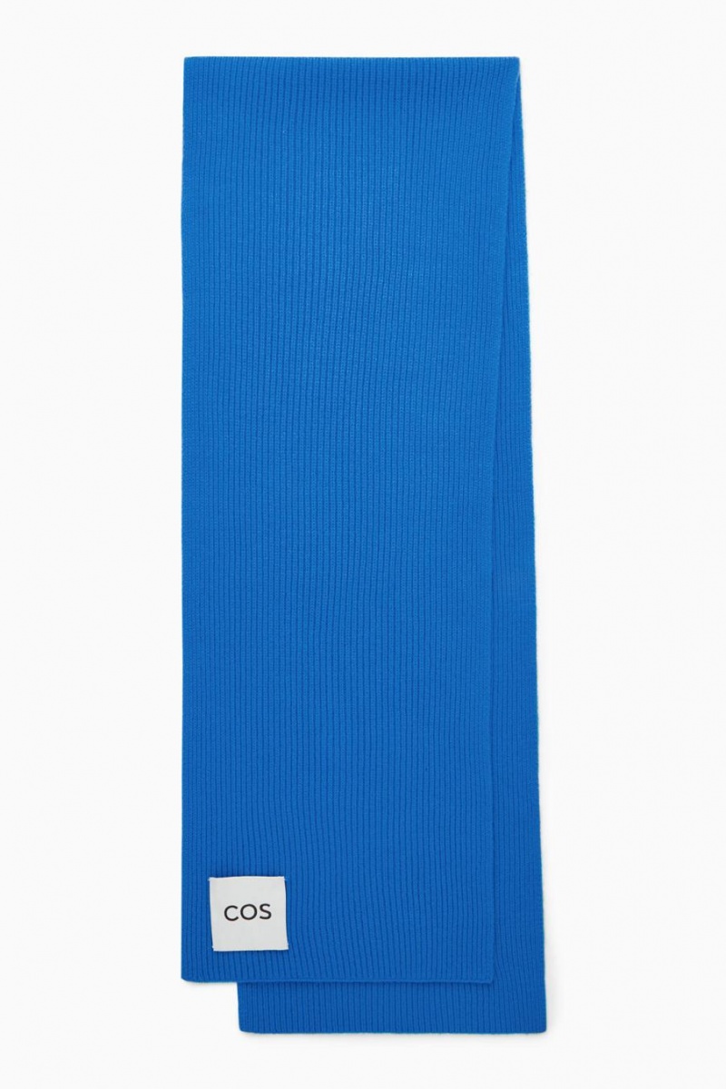 COS Cashmere-blend Sál Férfi Világos Kék | HDR-498127