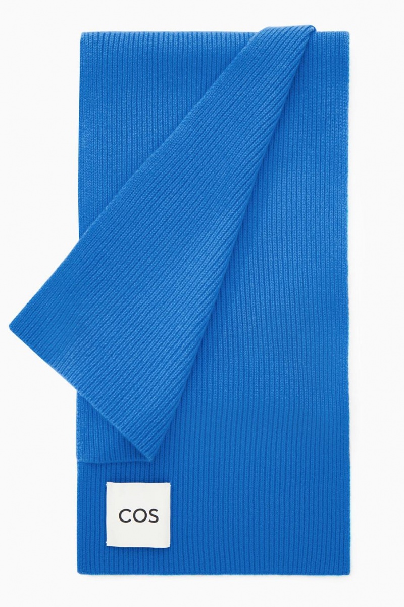 COS Cashmere-blend Sál Férfi Világos Kék | HDR-498127