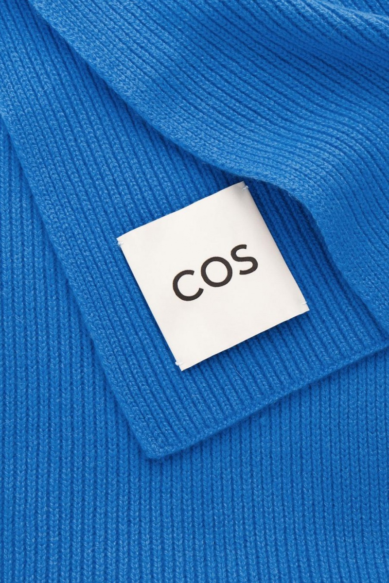 COS Cashmere-blend Sál Férfi Világos Kék | HDR-498127