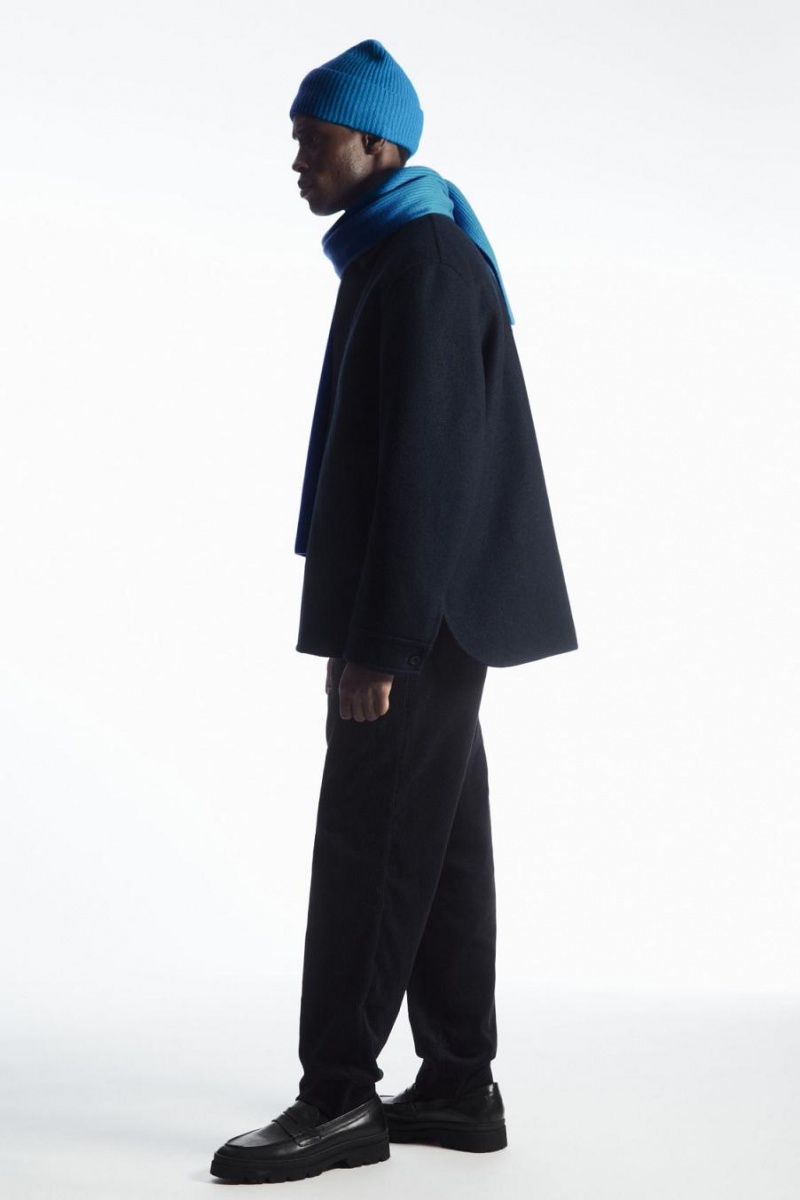 COS Cashmere-blend Télisapka Férfi Világos Kék | WUC-163472