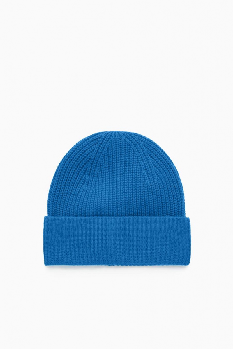 COS Cashmere-blend Télisapka Férfi Világos Kék | WUC-163472