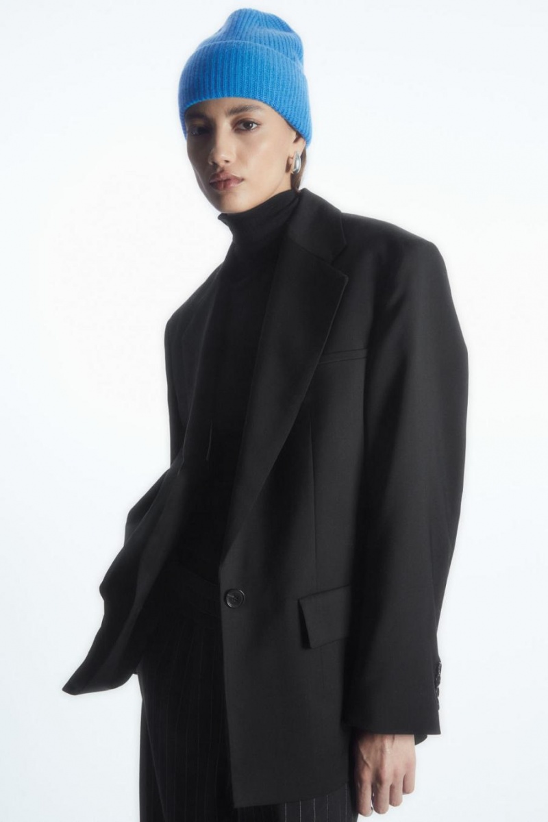 COS Cashmere-blend Télisapka Férfi Világos Kék | WUC-163472
