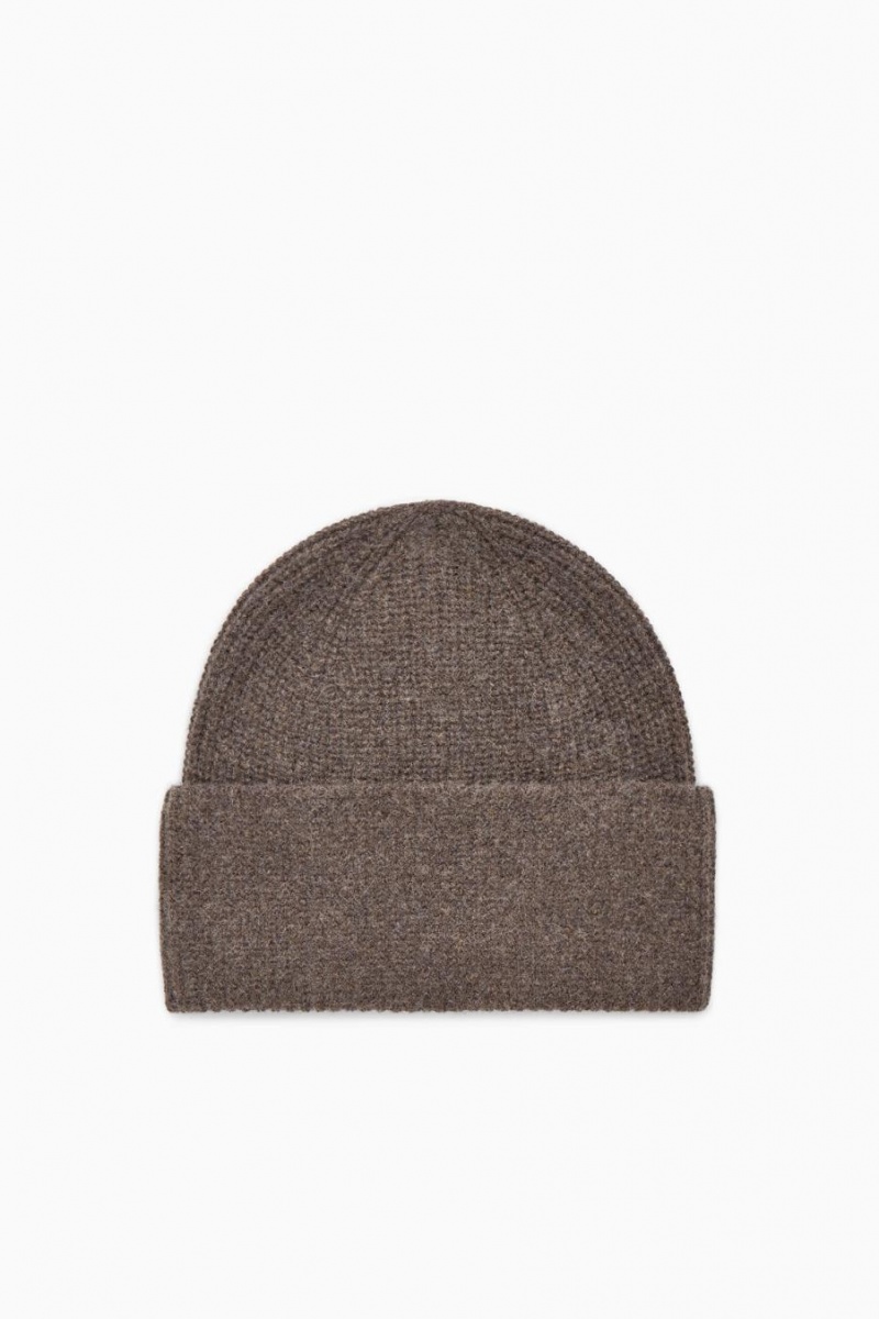 COS Cashmere-blend Télisapka Női Sötétbarna | HZU-945028