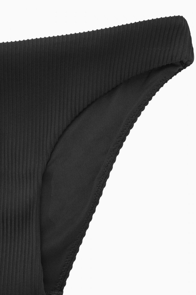 COS Classic Bordázott Bikini Briefs Úszóruhák Női Fekete | LQA-679204