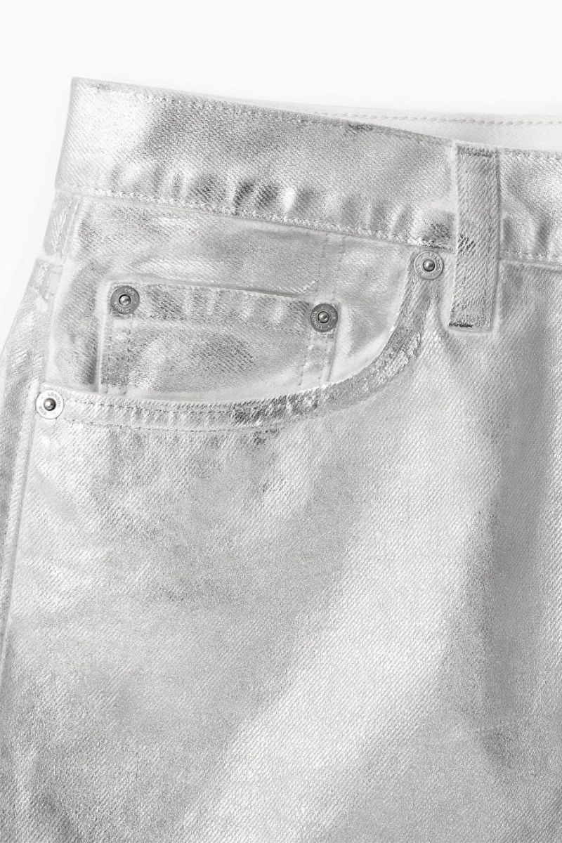 COS Coated-denim Maxi Szoknya Női Titán | MIH-027315