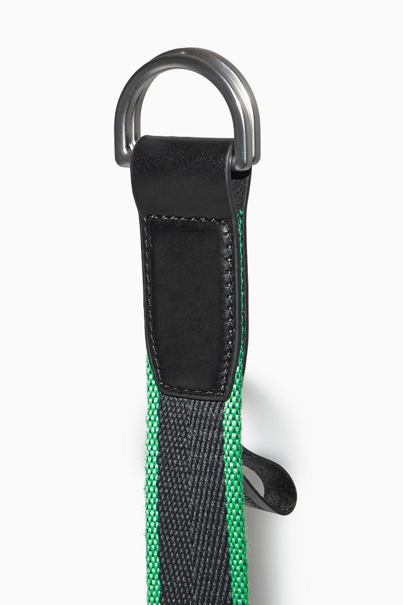 COS Colour-block Webbing D-ring Öv Férfi Sötétkék Zöld | KRA-386215