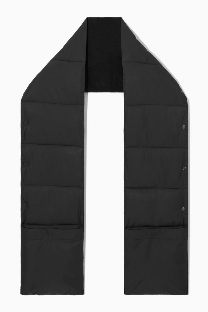 COS Convertible Párnázott Sál Férfi Fekete | DWS-073261