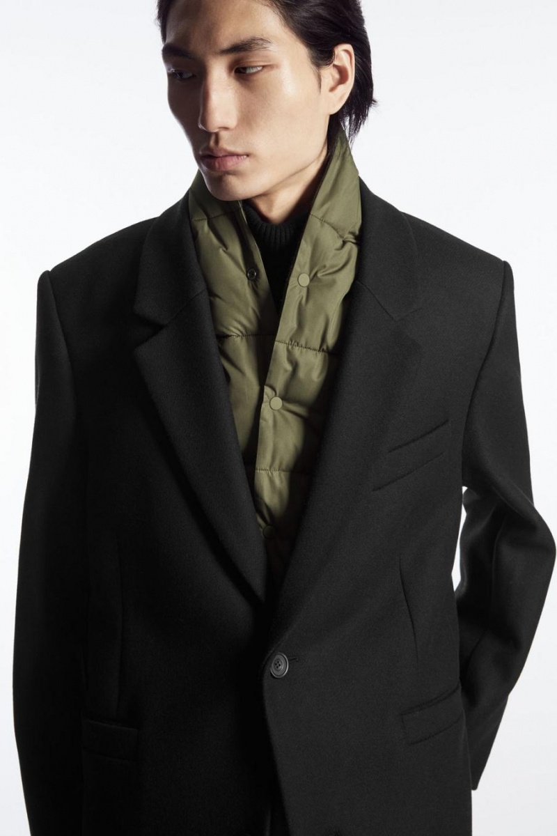 COS Convertible Párnázott Sál Férfi Khaki Zöld | ENC-756014